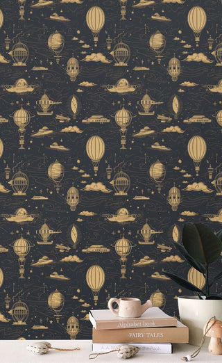 Air Balloons Pattern Wallpaper Mural for kids Room-GraffitiWallArt