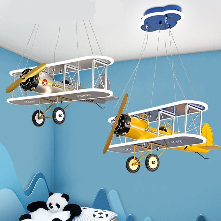 Airplane LED Pendant Light for Kids Nursery-GraffitiWallArt