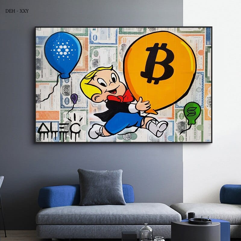 Alec Monopoly and Richie Bitcoin Canvas Wall Art-GraffitiWallArt