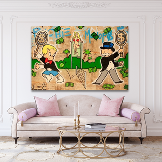 Alec Monopoly and Richie Playing Canvas Wall Art-GraffitiWallArt