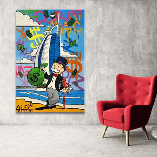 Alec Monopoly at Burj Dubai Canvas Wall Art-GraffitiWallArt