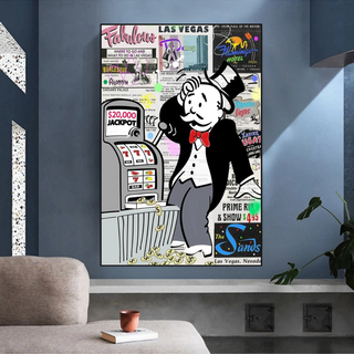 Alec Monopoly ATM Machine Canvas Wall Art-GraffitiWallArt