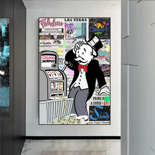 Alec Monopoly ATM Machine Canvas Wall Art-GraffitiWallArt