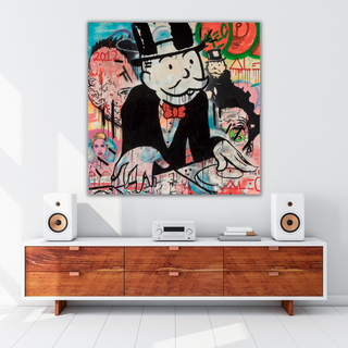 Alec Monopoly DJ Music Canvas Wall Art-GraffitiWallArt