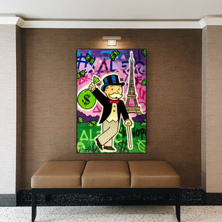 Alec Monopoly Eiffel Tower Canvas Wall Art-GraffitiWallArt