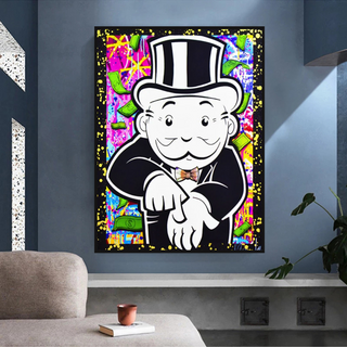 Alec Monopoly Give Me Money Canvas Wall Art-GraffitiWallArt