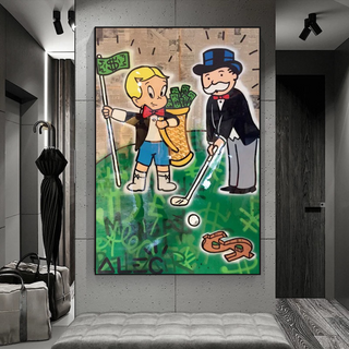 Alec Monopoly Go yard Golf Canvas Wall Art-GraffitiWallArt