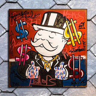 Alec Monopoly Graffiti Art Rich Money Canvas Wall Art-GraffitiWallArt