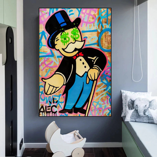 Alec Monopoly Graffiti Canvas Wall Art-GraffitiWallArt