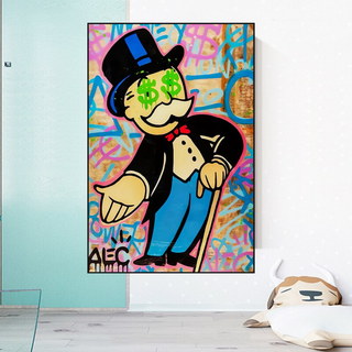 Alec Monopoly Graffiti Canvas Wall Art-GraffitiWallArt