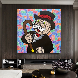 Alec Monopoly Graffiti Money Man Canvas Wall Art-GraffitiWallArt