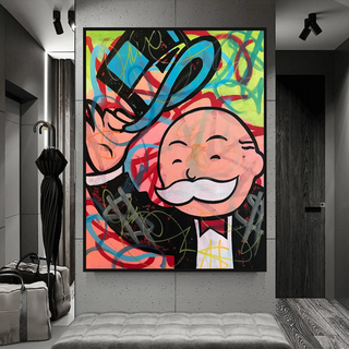 Alec Monopoly Millionaire Canvas Wall Art - Inspiring Home Decor-GraffitiWallArt