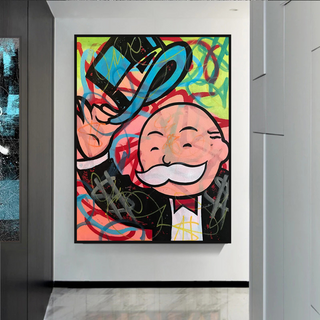 Alec Monopoly Millionaire Canvas Wall Art - Inspiring Home Decor-GraffitiWallArt