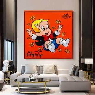 Alec Monopoly Richie Rich Money Man Canvas Wall Art-GraffitiWallArt