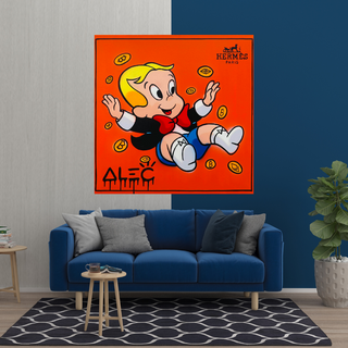 Alec Monopoly Richie Rich Money Man Canvas Wall Art-GraffitiWallArt