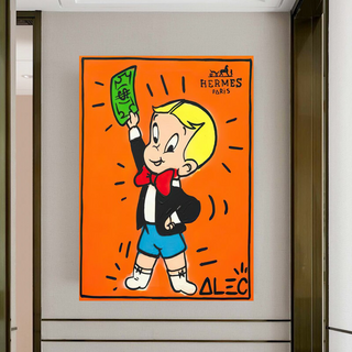 Alec Monopoly Richie Rich Money Man Canvas Wall Art-GraffitiWallArt