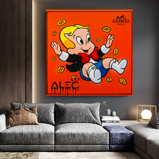 Alec Monopoly Richie Rich Money Man Canvas Wall Art-GraffitiWallArt