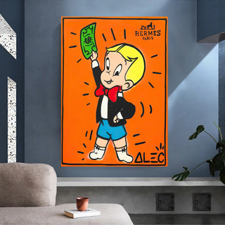 Alec Monopoly Richie Rich Money Man Canvas Wall Art-GraffitiWallArt