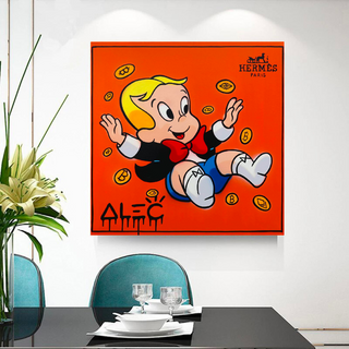 Alec Monopoly Richie Rich Money Man Canvas Wall Art-GraffitiWallArt