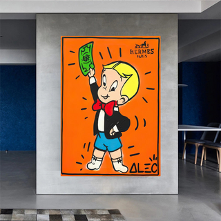 Alec Monopoly Richie Rich Money Man Canvas Wall Art-GraffitiWallArt