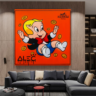 Alec Monopoly Richie Rich Money Man Canvas Wall Art-GraffitiWallArt