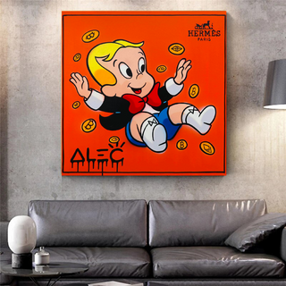 Alec Monopoly Richie Rich Money Man Canvas Wall Art-GraffitiWallArt