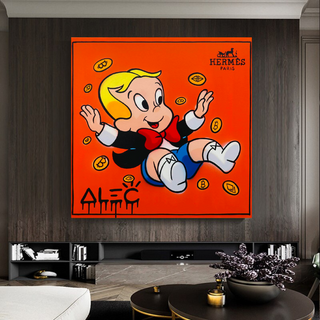 Alec Monopoly Richie Rich Money Man Canvas Wall Art-GraffitiWallArt