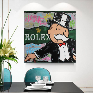 Alec Monopoly Rolex Money Man Canvas Wall Art-GraffitiWallArt