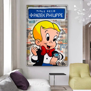 Alec Monopoly Title Deed Patek Wall Art: Optimism-GraffitiWallArt