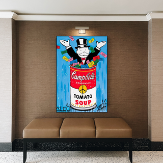 Alec Monopoly Tomato Soup Canvas Wall Art-GraffitiWallArt