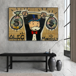 Alec Monopoly Wall Art: Money Bags Power-GraffitiWallArt