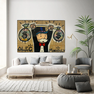 Alec Monopoly Wall Art: Money Bags Power-GraffitiWallArt