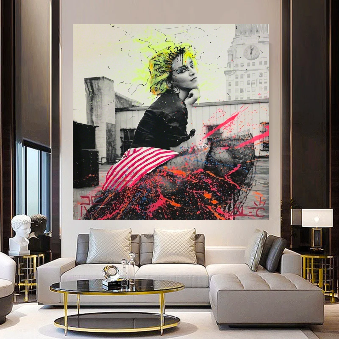 Alec Singer Madonna Canvas Wall Art-GraffitiWallArt