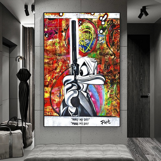 All I Need is Love - Scrooge McDuck Canvas Art-GraffitiWallArt