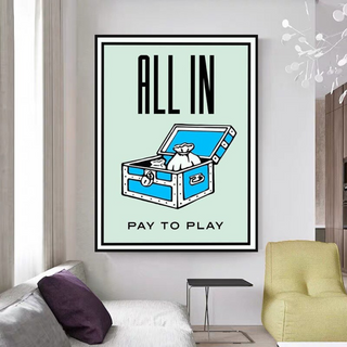 All in Pay to Play Classic Game: Monopoly Wall Art-GraffitiWallArt