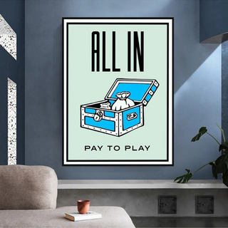 All in Pay to Play Classic Game: Monopoly Wall Art-GraffitiWallArt