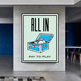 All in Pay to Play Classic Game: Monopoly Wall Art-GraffitiWallArt