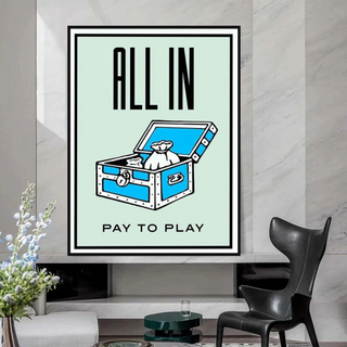 All in Pay to Play Classic Game: Monopoly Wall Art-GraffitiWallArt