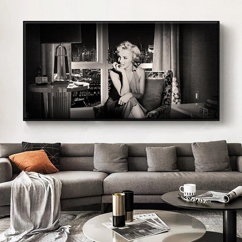 All Time Classic Vintage - Marilyn Canvas Wall Art-GraffitiWallArt