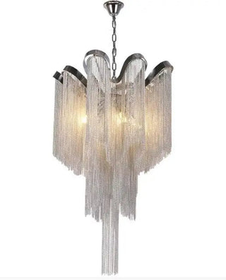 Aluminium Fringed Chandelier: Elegant and Timeless Design-GraffitiWallArt