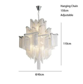 Aluminium Fringed Chandelier: Elegant and Timeless Design-GraffitiWallArt