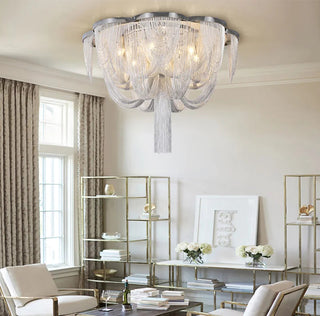 Aluminium Fringed Chandelier: Elegant and Timeless Design-GraffitiWallArt