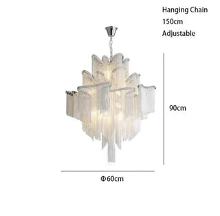 Aluminium Fringed Chandelier: Elegant and Timeless Design-GraffitiWallArt