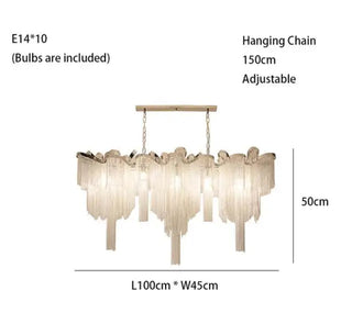 Aluminium Fringed Chandelier: Elegant and Timeless Design-GraffitiWallArt