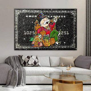 American Express American Express: Mr Monopoly Canvas Wall Art-GraffitiWallArt