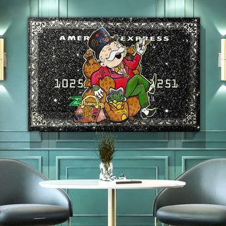 American Express American Express: Mr Monopoly Canvas Wall Art-GraffitiWallArt