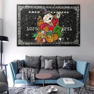 American Express American Express: Mr Monopoly Canvas Wall Art-GraffitiWallArt