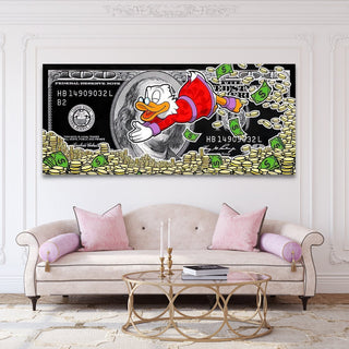 American Express Scrooge McDuck Canvas Poster-GraffitiWallArt