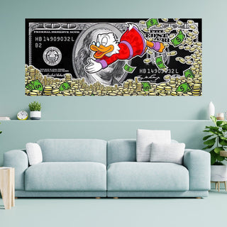 American Express Scrooge McDuck Canvas Poster-GraffitiWallArt