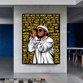 Anderson Paak Singer Rapper Canvas Wall Art-GraffitiWallArt